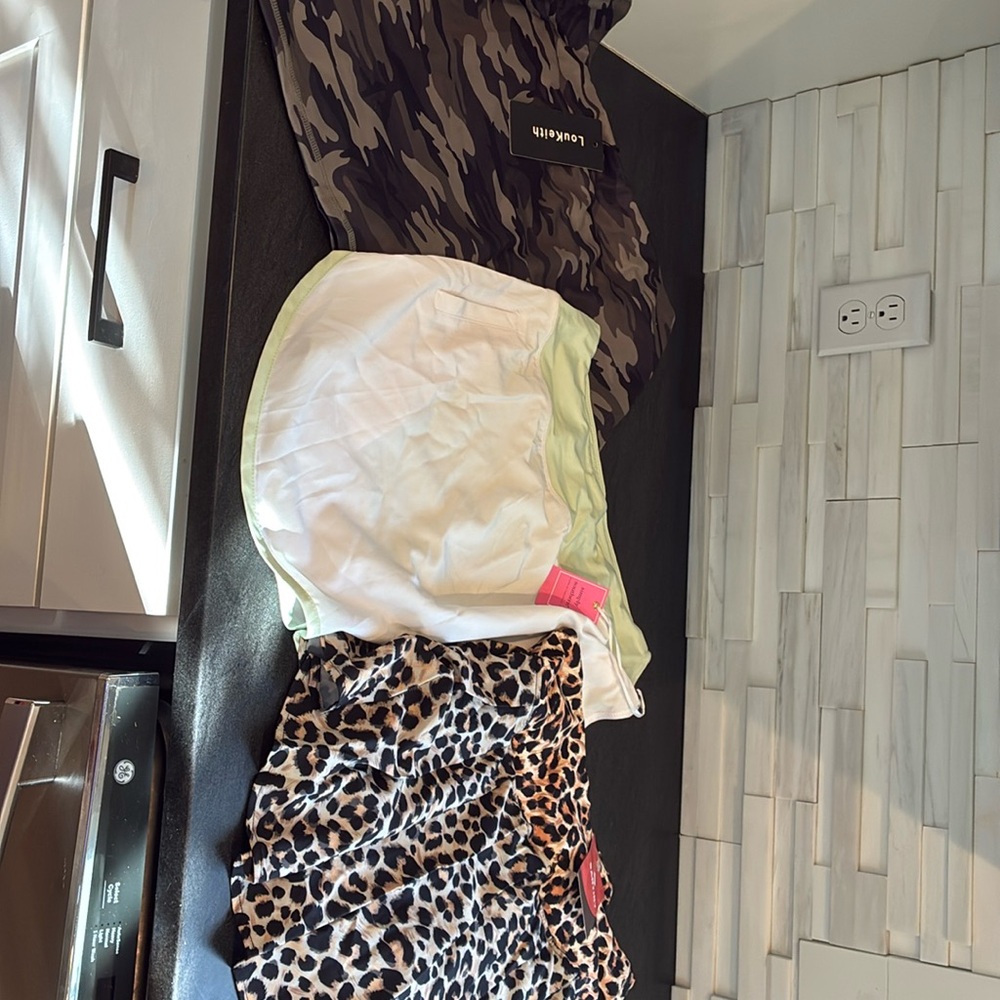 Three Tennis Skirts Leopard Print and Camo Skirts Set